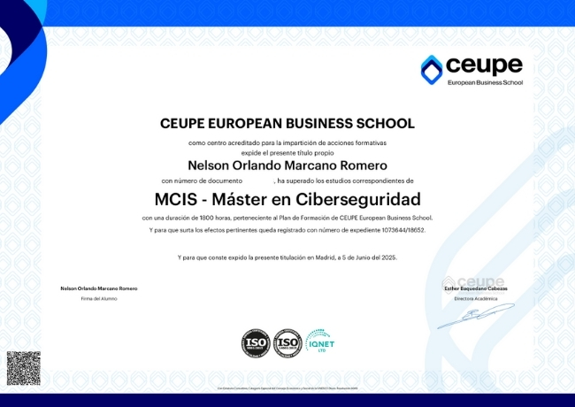 Máster en Ciberseguridad